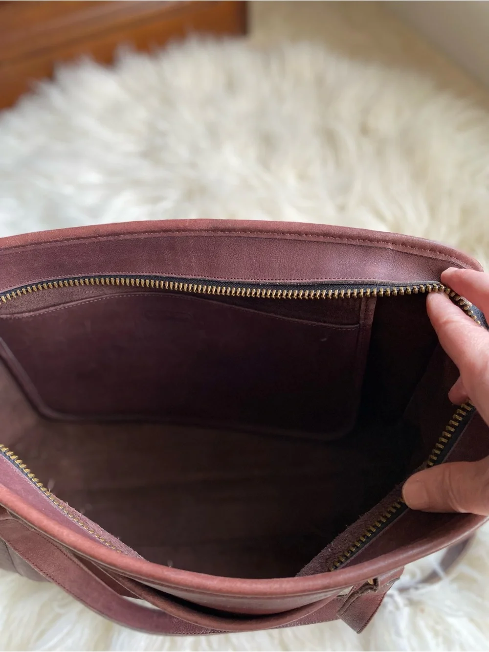 Vintage Coach Leather Tote Bag Classic Carryall Laptop Bag
